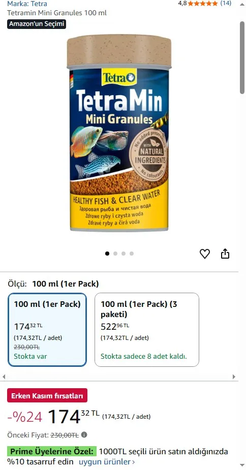 Tetramin Mini Granules 100 ml