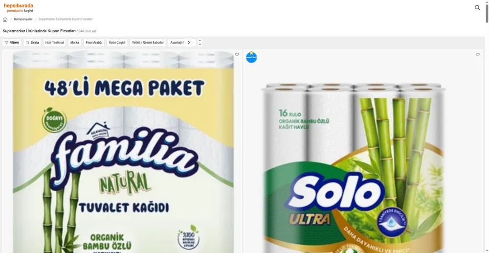 Supermarket Ürünlerinde Kupon Fırsatları