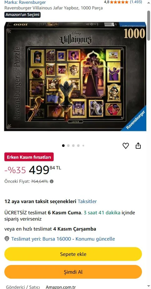 Ravensburger Villainous Jafar Yapboz, 1000 Parça