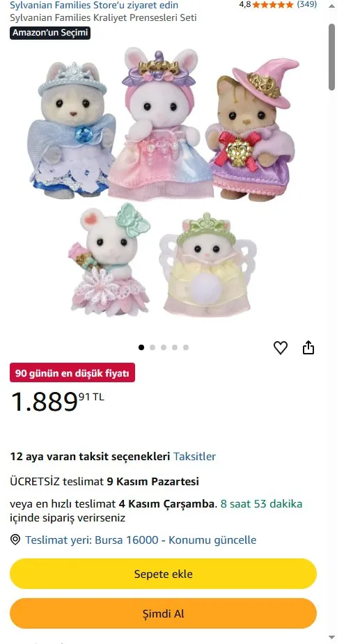 Sylvanian Families Kraliyet Prensesleri Seti