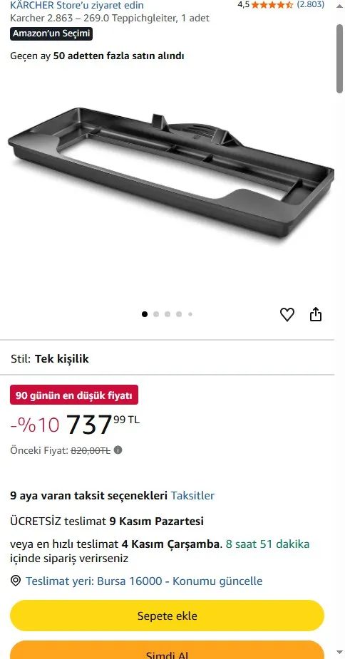 Karcher 2.863 – 269.0 Teppichgleiter, 1 adet