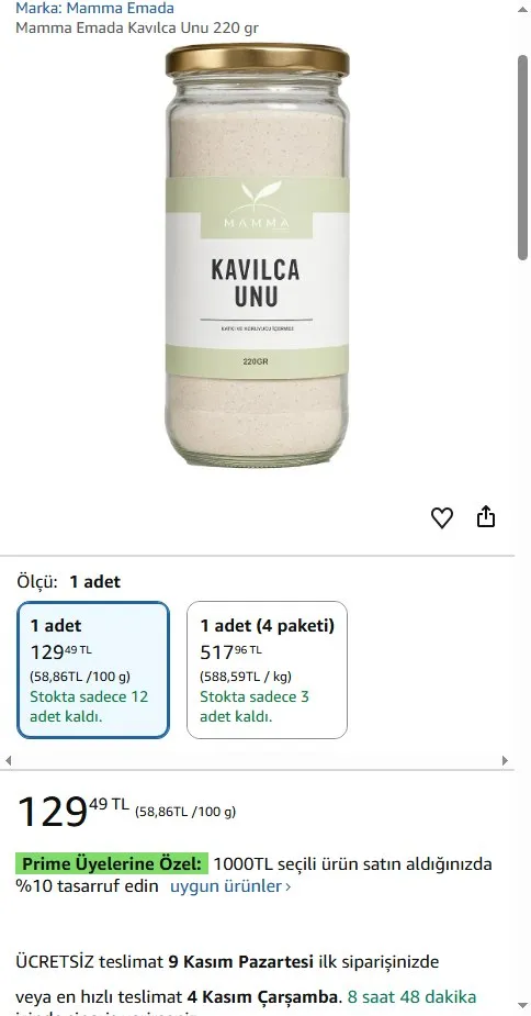 Mamma Emada Kavılca Unu 220 gr