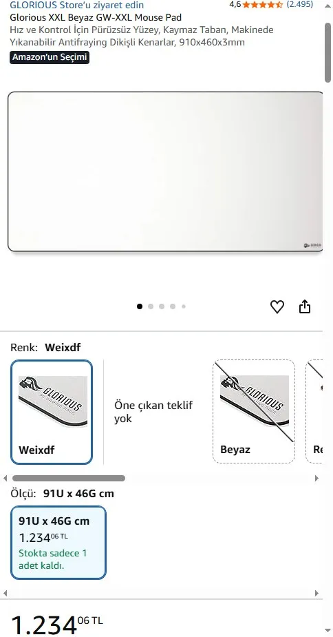Glorious XXL Beyaz GW-XXL Mouse Pad