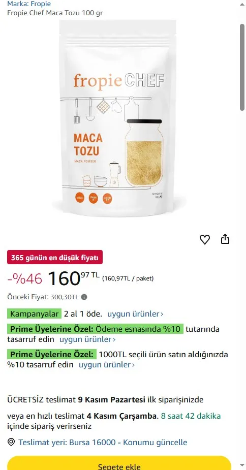 Fropie Chef Maca Tozu 100 gr