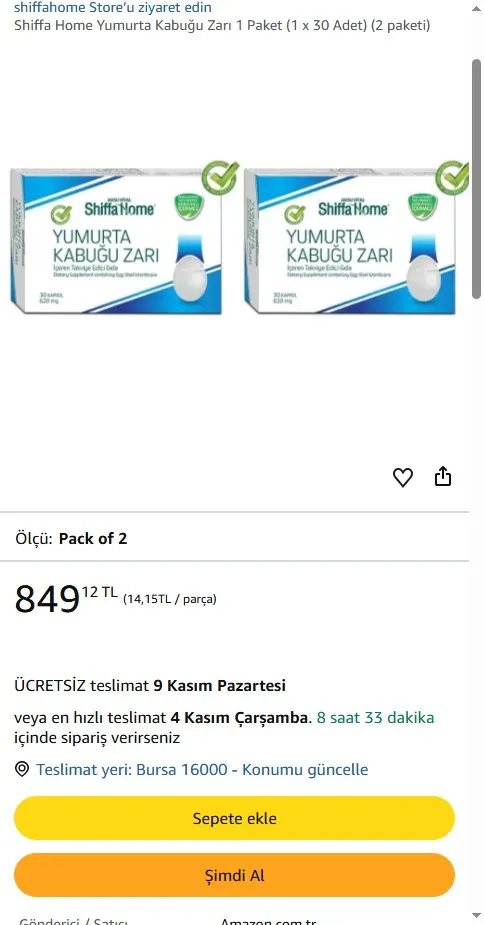 Shiffa Home Yumurta Kabuğu Zarı 1 Paket (1 x 30 Adet) (2 paketi)