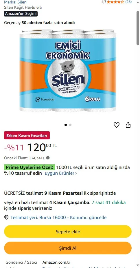 Silen Kağıt Havlu 6'lı