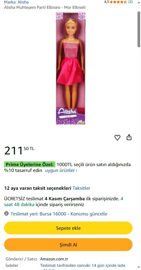 Alisha Muhteşem Parti Elbisesi - Mor Elbiseli
