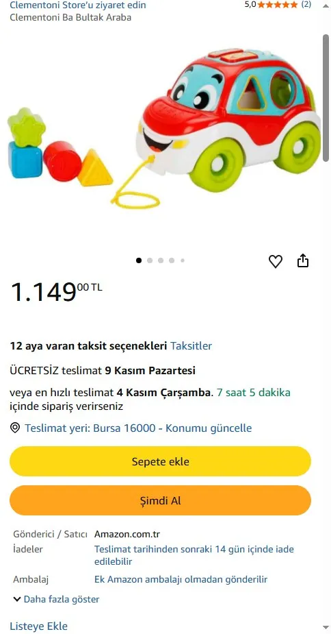 Clementoni Ba Bultak Araba