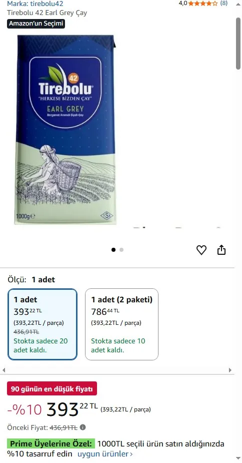 Tirebolu 42 Earl Grey Çay