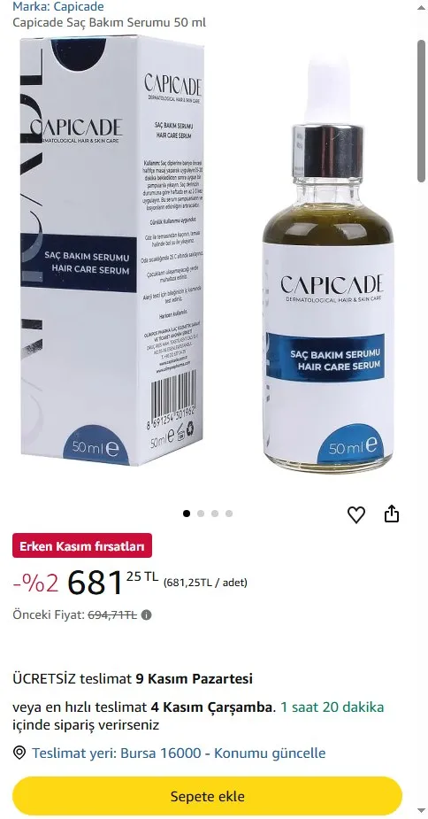 Capicade Saç Bakım Serumu 50 ml