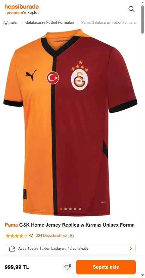 Puma GSK Home Jersey Replica w Kırmızı Unisex Forma