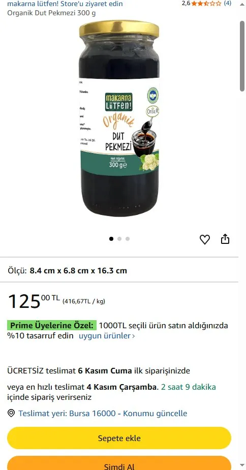 Organik Dut Pekmezi 300 g