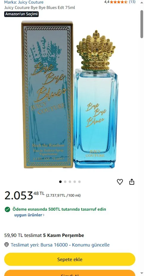 Juicy Couture Bye Bye Blues Edt 75ml