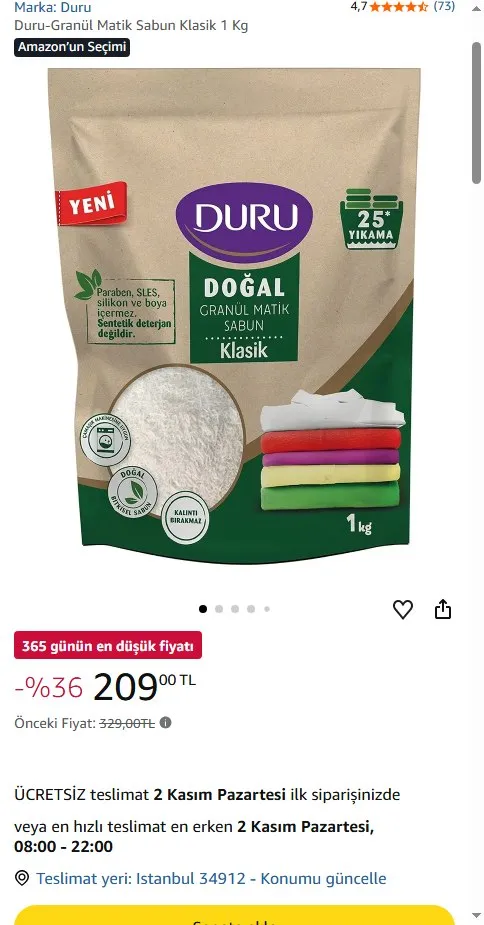 Duru-Granül Matik Sabun Klasik 1 Kg