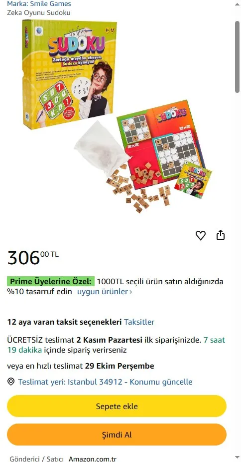 Zeka Oyunu Sudoku
