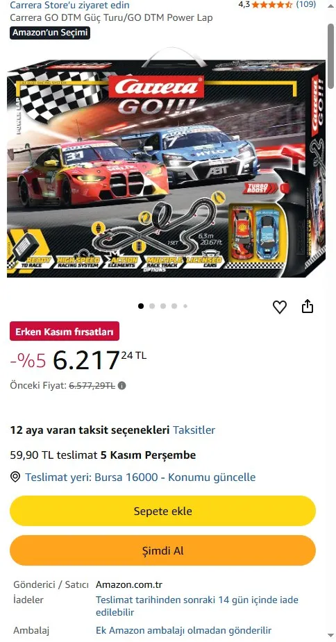 Carrera GO DTM Güç Turu/GO DTM Power Lap