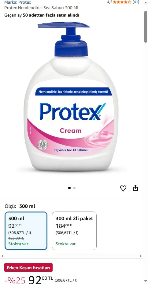 Protex Nemlendirici Sıvı Sabun 300 Ml