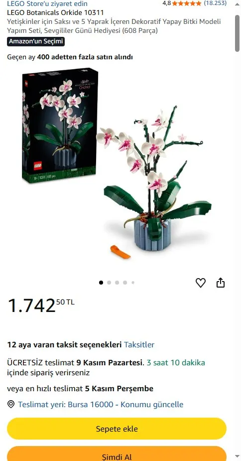 LEGO Botanicals Orkide 10311
