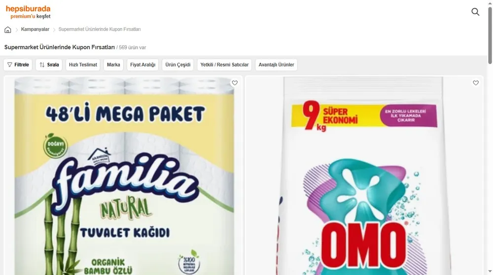 Supermarket Ürünlerinde Kupon Fırsatları