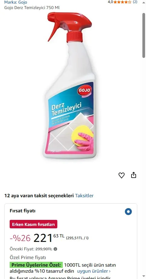 Gojo Derz Temizleyici 750 Ml