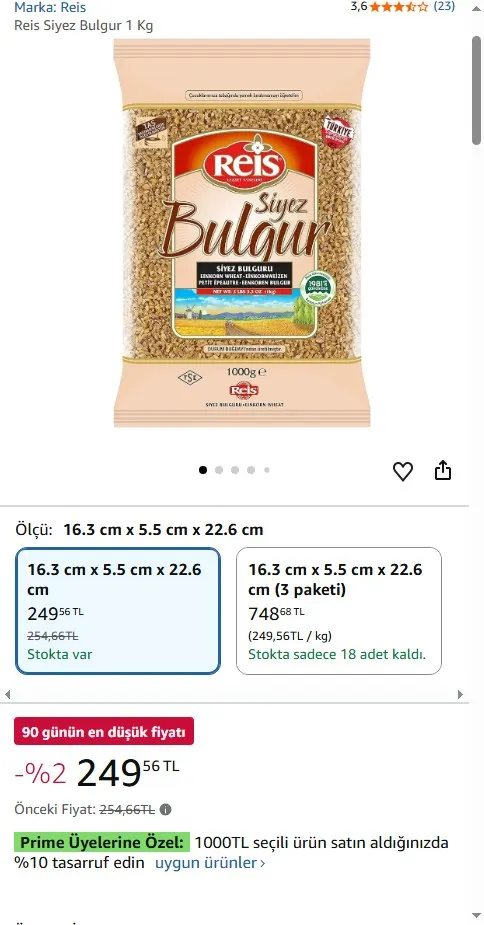 Reis Siyez Bulgur 1 Kg