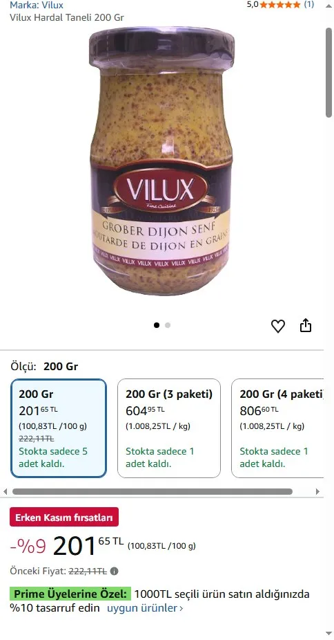 Vilux Hardal Taneli 200 Gr