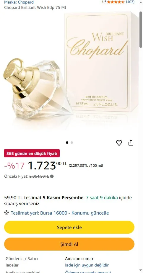 Chopard Brilliant Wish Edp 75 Ml