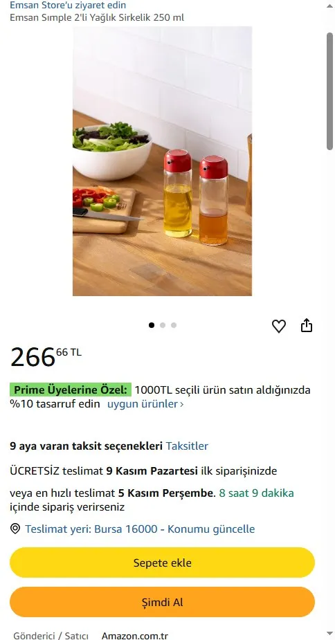 Emsan Sımple 2'li Yağlık Sirkelik 250 ml