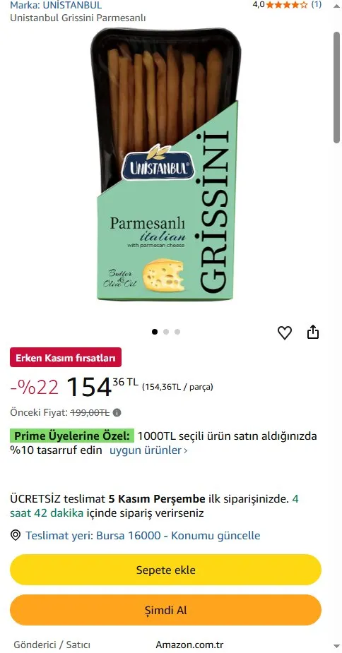 Unistanbul Grissini Parmesanlı