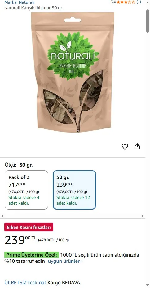 Naturali Karışık Ihlamur 50 gr.