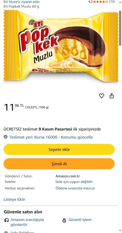 Eti Popkek Muzlu 60 g