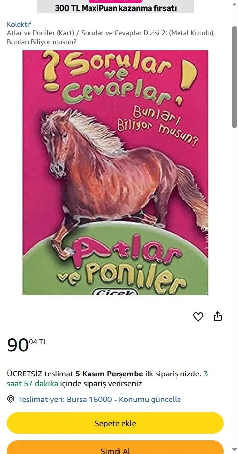 Atlar ve Poniler (Kart) / Sorular ve Cevaplar Dizisi 2: (Metal Kutulu), Bunları Biliyor musun?