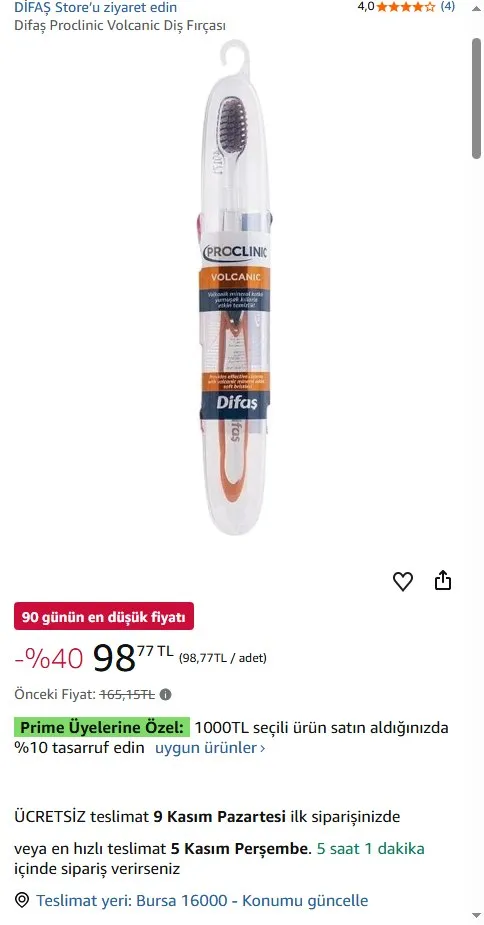 Difaş Proclinic Volcanic Diş Fırçası