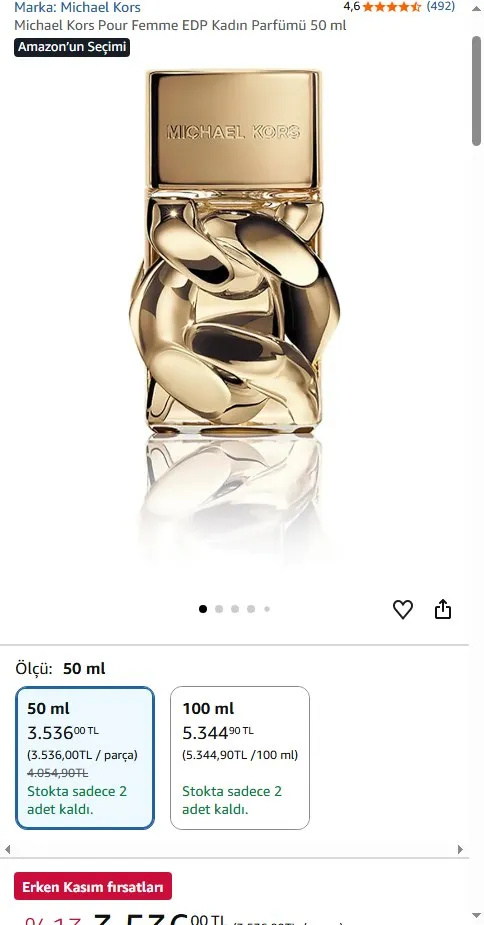 Michael Kors Pour Femme EDP Kadın Parfümü 50 ml