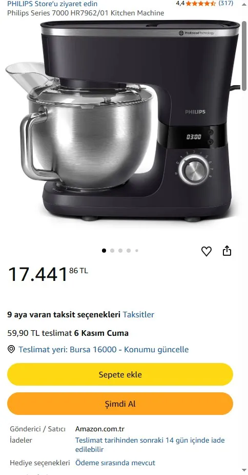 Philips Series 7000 HR7962/01 Kitchen Machine