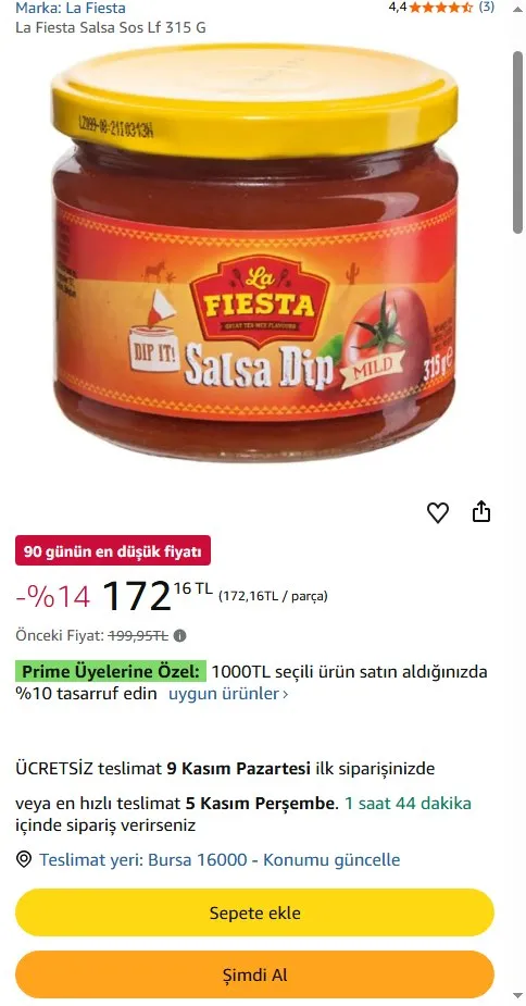 La Fiesta Salsa Sos Lf 315 G