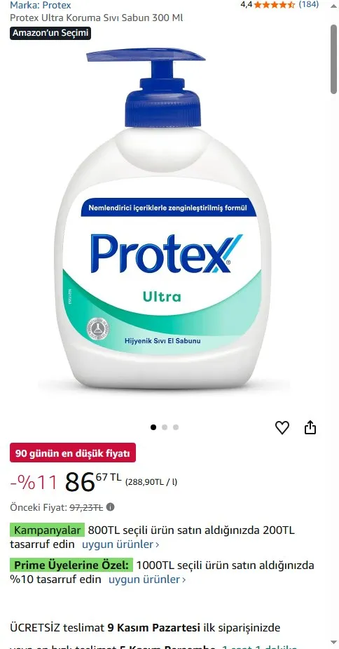 Protex Ultra Koruma Sıvı Sabun 300 Ml