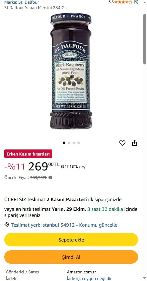 St.Dalfour Yaban Mersini 284 Gr.
