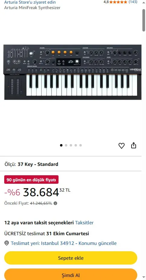 Arturia MiniFreak Synthesizer
