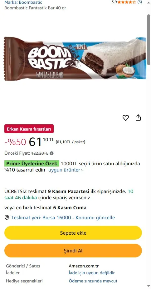 Boombastic Fantastik Bar 40 gr