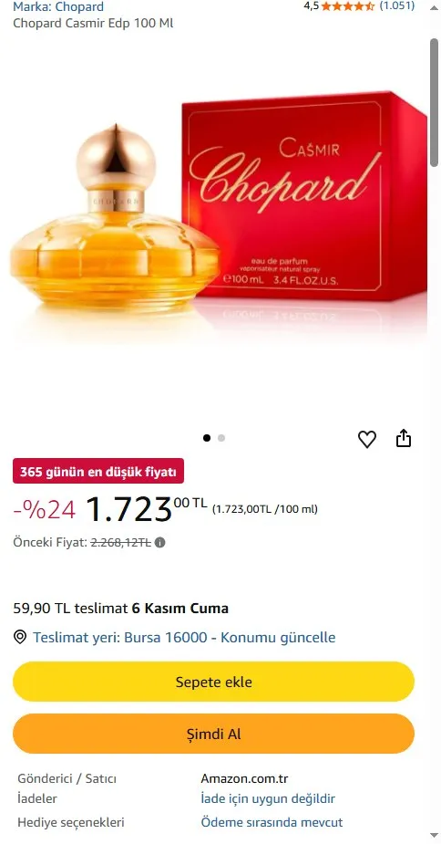 Chopard Casmir Edp 100 Ml