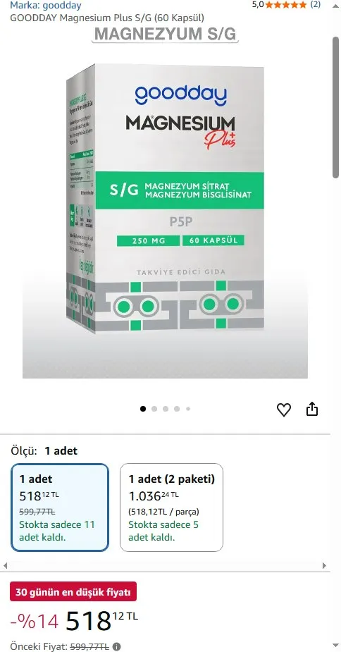 GOODDAY Magnesium Plus S/G (60 Kapsül)