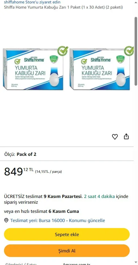 Shiffa Home Yumurta Kabuğu Zarı 1 Paket (1 x 30 Adet) (2 paketi)