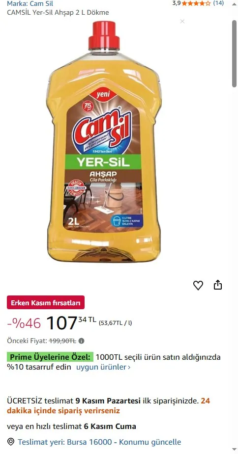 CAMSİL Yer-Sil Ahşap 2 L Dökme