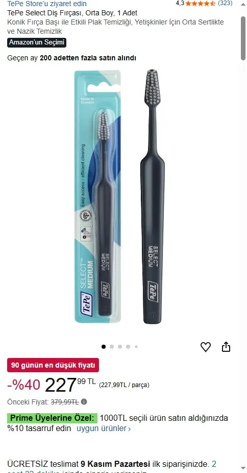 TePe Select Diş Fırçası, Orta Boy, 1 Adet