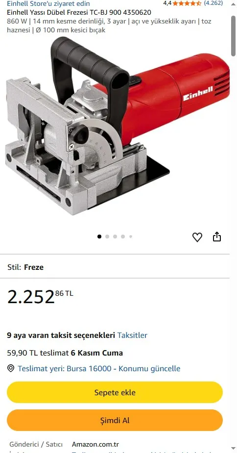 Einhell Yassı Dübel Frezesi TC-BJ 900 4350620