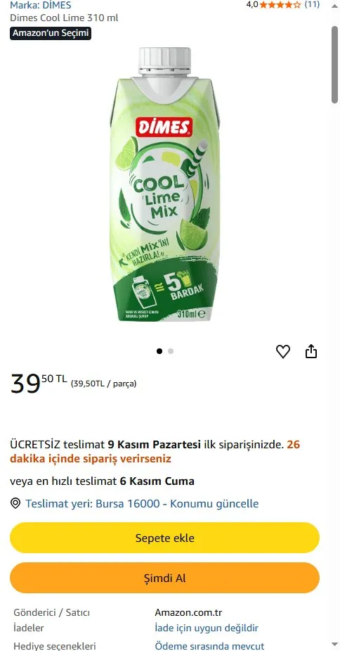 Dimes Cool Lime 310 ml