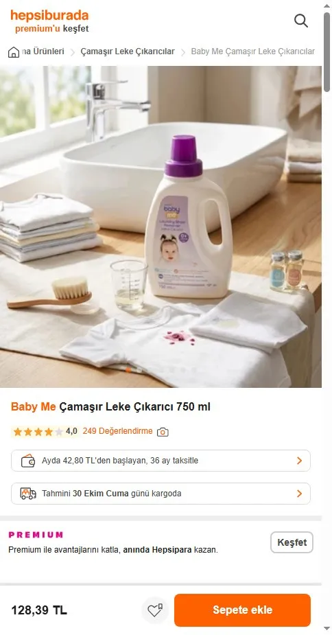 Baby Me Çamaşır Leke Çıkarıcı 750 ml