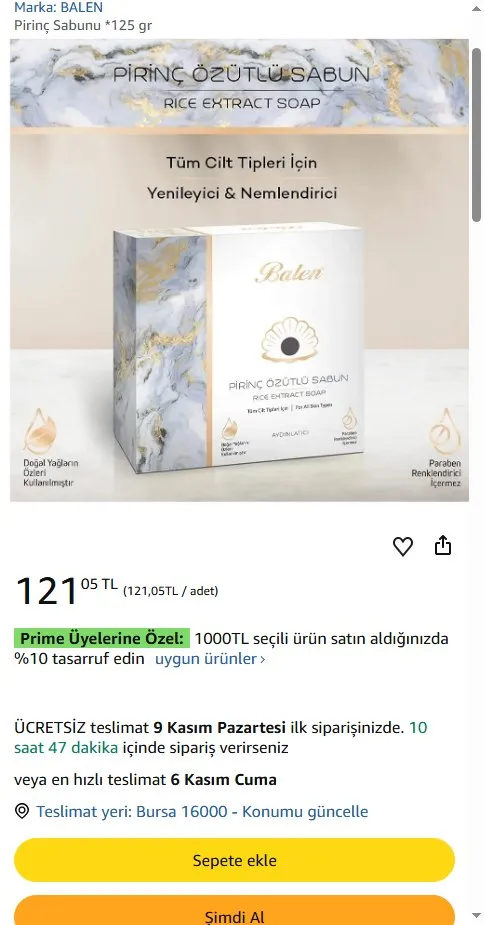 Pirinç Sabunu *125 gr