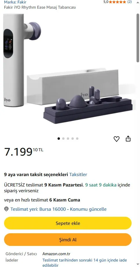 Fakir iYO Rhythm Ease Masaj Tabancası